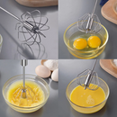 Batedor Inox Semi Automatico rotativo Ovos Massas Multiuso Prático e Fácil Mixer 30CM x 7CM Manual Inox | Mix Food