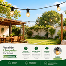 Varal de Lâmpadas Amarelas - Área Externa