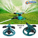 Aspersores Pulverizador Giratório Automático 360° 3 Bicos - ÁquaGiro™