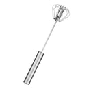 Batedor Inox Semi Automatico rotativo Ovos Massas Multiuso Prático e Fácil Mixer 30CM x 7CM Manual Inox | Mix Food