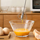Batedor Inox Semi Automatico rotativo Ovos Massas Multiuso Prático e Fácil Mixer 30CM x 7CM Manual Inox | Mix Food
