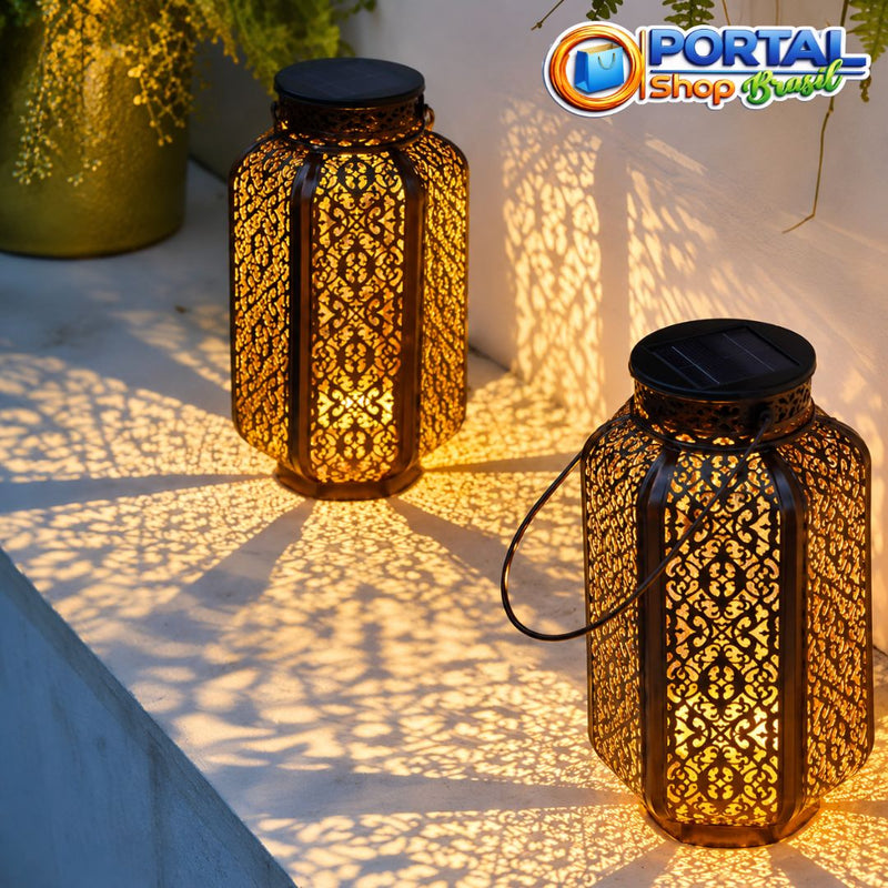 Luminária Candeeiro Solar Retrô VINTAGE