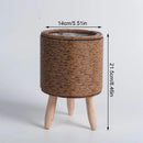 Cesta De Flores De Tecido Nórdico Com Pernas Removíveis, Pote De Imitação De Rattan, Suporte de planta