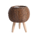 Cesta De Flores De Tecido Nórdico Com Pernas Removíveis, Pote De Imitação De Rattan, Suporte de planta