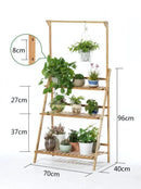 Suporte para Vasos de Plantas com Três Prateleiras PortalShopBrasil™