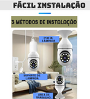 Câmera Lâmpada Vigia Rotativa 360 WiFi