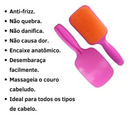 Escova Raquete De Desembaraçar E Pentear Cabelos Flex Hair Almofada
