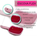 Escova Raquete De Desembaraçar E Pentear Cabelos Flex Hair Almofada