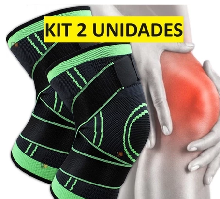 Joelheira de compressão com regulagem - Kit 2 peças