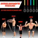 Kit Fitness - Elástico Treino Extensores de Musculação