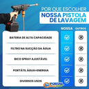 Lavadora de Alta Pressão Portátil e Recarregável (2 Baterias inclusas!)